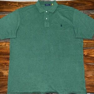 Polo Ralph Lauren Green Men's Mesh Short Sleeve Polo Shirt Big Tall Size 2XLT